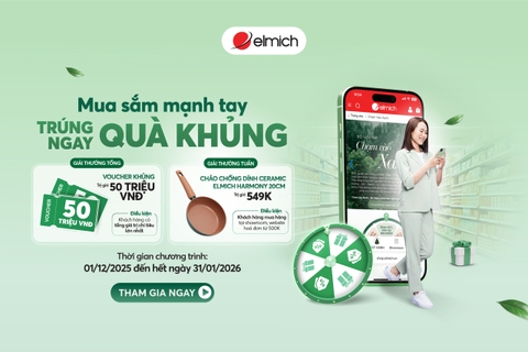 MINIGAME: MỞ MÙA LỄ HỘI CÙNG ELMICH “MUA SẮM MẠNH TAY – TRÚNG NGAY QUÀ KHỦNG”