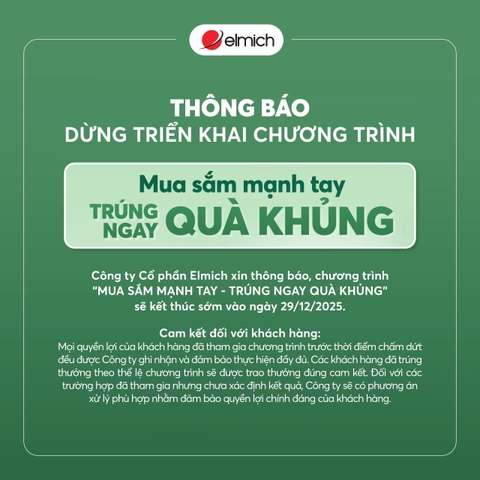 DỪNG TRIỂN KHAI CHƯƠNG TRÌNH KHUYẾN MÃI QUAY SỐ MAY MẮN “MUA SẮM MẠNH TAY – TRÚNG NGAY QUÀ KHỦNG”