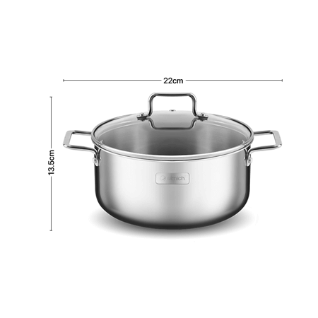 Bộ nồi inox liền khối Elmich Trimax XR EL-8074 size 16, 20, 22cm