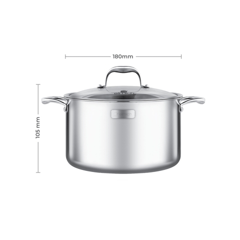 Nồi Inox 3 lớp cao cấp đáy liền Elmich Trimax XS EL-3746 size 18cm