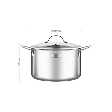 Nồi inox cao cấp 3 lớp đáy liền Trimax EL-3735 size 26cm