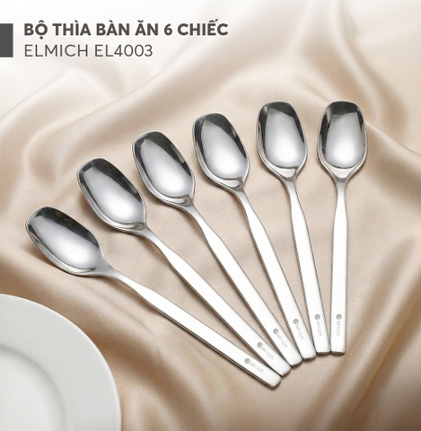 Bộ thìa bàn ăn 6 chiếc Elmich EL4003
