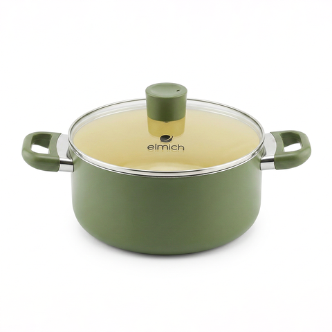 Bộ nồi chống dính ceramic Elmich Daily Olive EL5245OV01-18, 20, 24cm