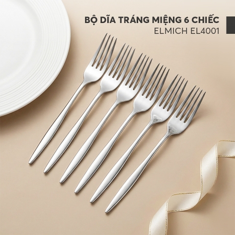 Bộ dĩa tráng miệng 6 chiếc Elmich EL4001