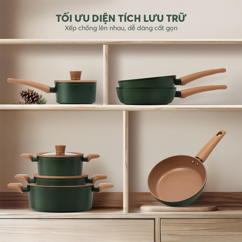 Quánh chống dính ceramic Elmich Plus Harmony EL540PT16-16cm