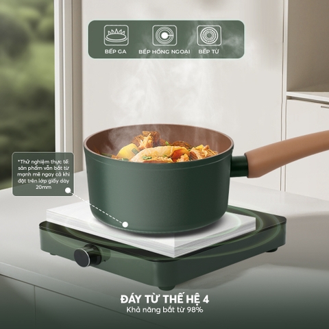 Quánh chống dính ceramic Elmich Plus Harmony EL540PT16-16cm
