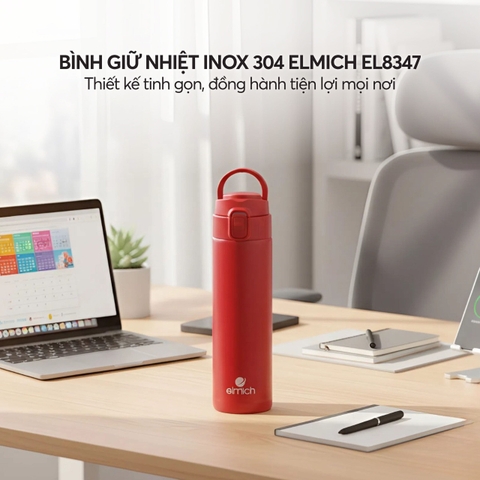 Bình giữ nhiệt inox 304 Elmich EL8347RE dung tích 480ml