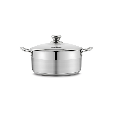 Nồi inox 3 đáy nắp kiếng Smartcook SM240XMN Size 16-20-24cm