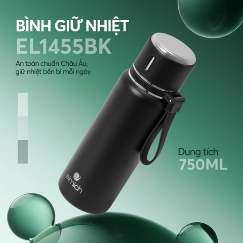 Bình giữ nhiệt inox 304 Elmich EL1455BK dung tích 750ml