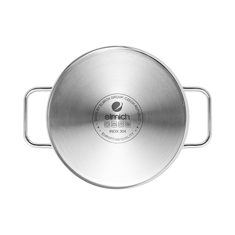 Bộ nồi chảo inox liền khối Elmich Daily Plovdi 16, 20, 24, chảo 24cm