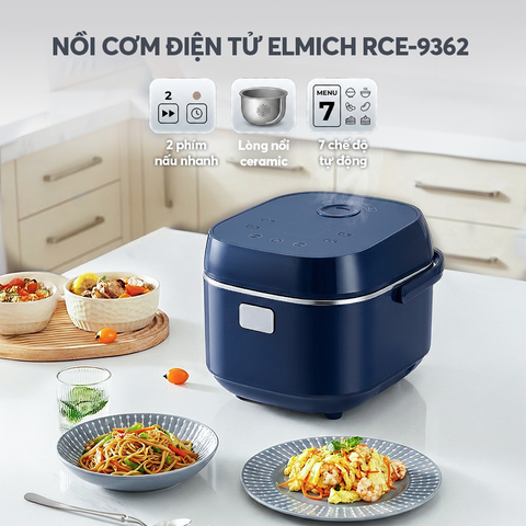 Nồi cơm điện tử Elmich RCE9362  dung tích 1,5L