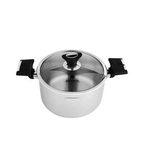 Bộ nồi chảo inox cao cấp 3 lớp đáy liền Elmich EDA-0866