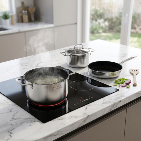 Bộ nồi Inox dập nguyên khối Elmich Trimax Classic EL-2113OL size 18,20 chảo 26cm