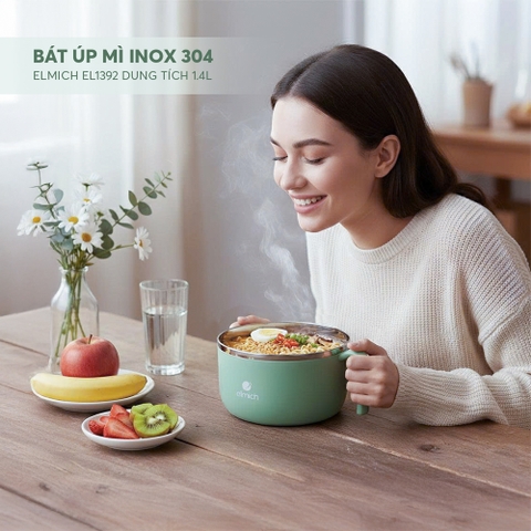 Bát úp mì inox 304 Elmich EL1392 dung tích 1.4L