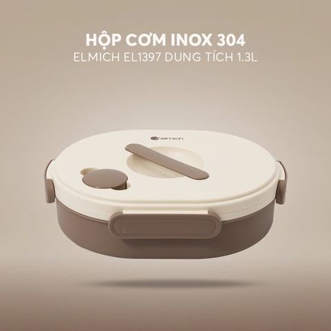 Hộp cơm inox 304 Elmich EL1397 dung tích 1.3L