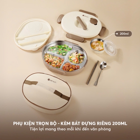 Hộp cơm inox 304 Elmich EL1397 dung tích 1.3L