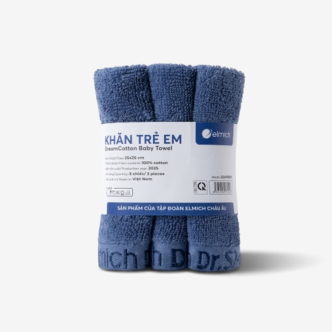 Bộ 3 Khăn Trẻ Em 100% Cotton Cao Cấp Elmich Dr.Sleep