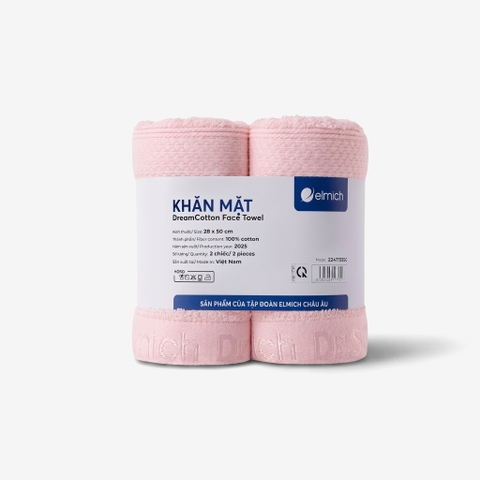 Bộ 2 khăn mặt 100% cotton cao cấp Elmich Dr.Sleep