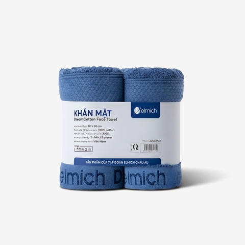 Bộ 2 khăn mặt 100% cotton cao cấp Elmich Dr.Sleep