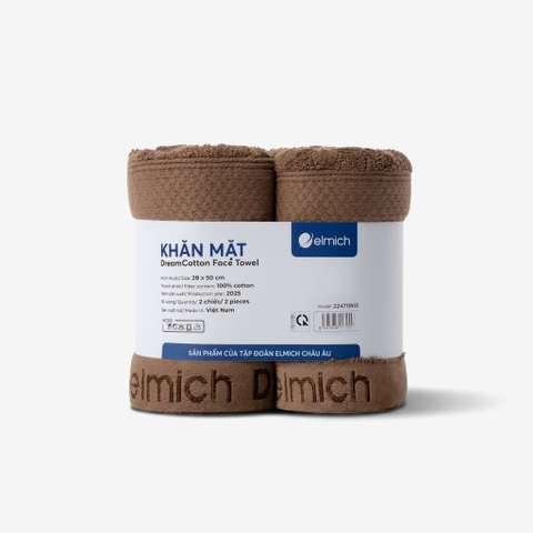 Bộ 2 khăn mặt 100% cotton cao cấp Elmich Dr.Sleep