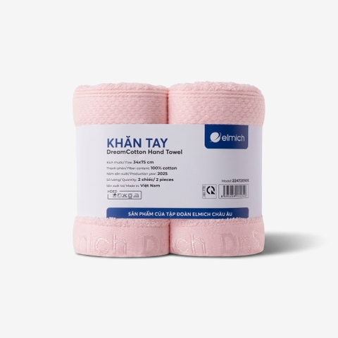 Bộ 2 Khăn Tay 100% Cotton Cao Cấp Elmich Dr.Sleep