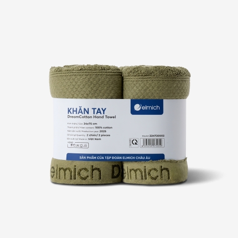 Bộ 2 Khăn Tay 100% Cotton Cao Cấp Elmich Dr.Sleep