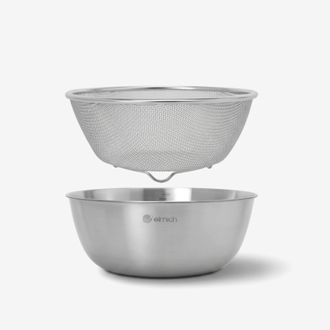 Bộ tô kèm rổ inox cao cấp đường kính 19 cm Elmich EL0013D19