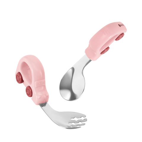 Bộ thìa dĩa cho bé hình xe oto Elmich EL0034PK