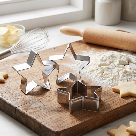 Bộ 3 khuôn bánh hình sao bằng inox Elmich EL0116BO3SAO