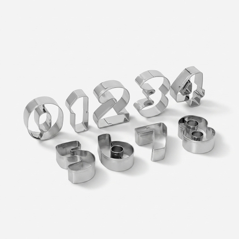 Bộ khuôn bánh hình số bằng inox Elmich EL0116SO