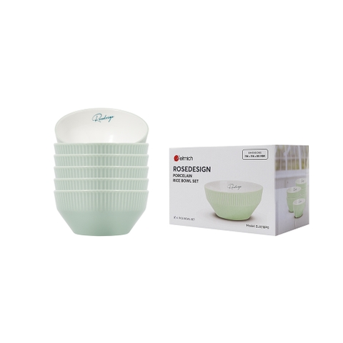 Bộ 6 bát ăn cơm Elmich RoseDesign EL0218PG