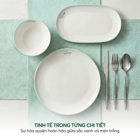 Bộ 3 đĩa bầu dục nhỡ Elmich RoseDesign EL0219PG