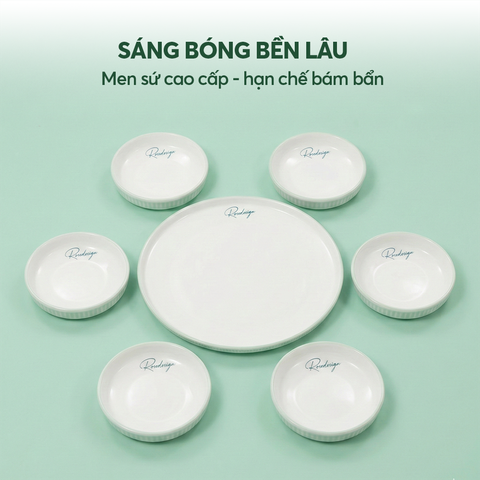 Bộ 6 đĩa chấm tròn Elmich RoseDesign EL0261PG