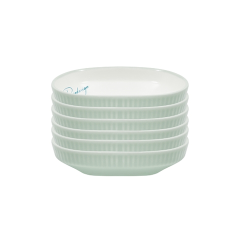Bộ 6 đĩa chấm bầu dục Elmich RoseDesign EL-0262PG