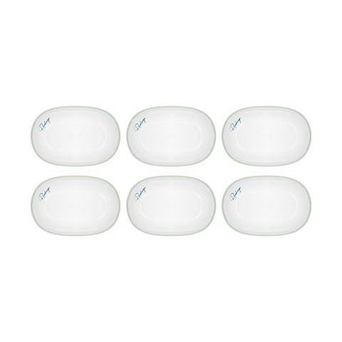 Bộ 6 đĩa bầu dục nhỡ Elmich RoseDesign EL0263PG