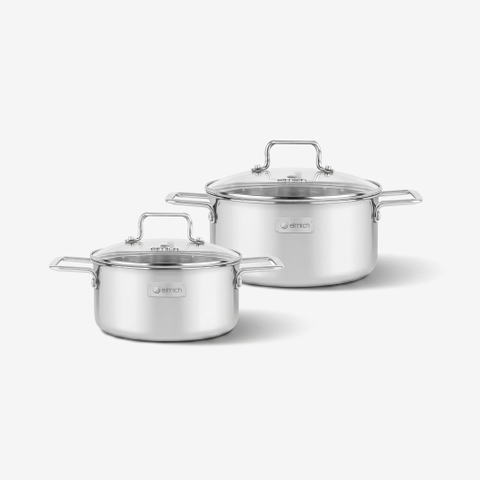 Bộ nồi Inox nguyên khối Elmich Trimax EL-2460 size 20, 26cm