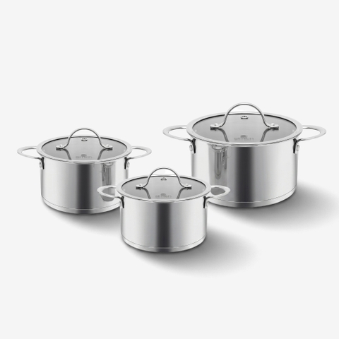 Bộ nồi Inox 304 Impact bonding EL-2480 Size 16, 20, 24cm