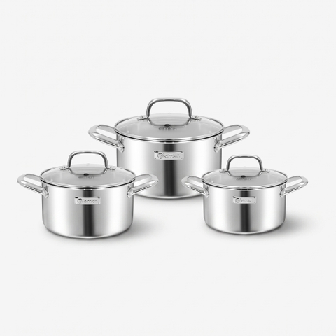 Bộ nồi inox liền khối Elmich Trimax Napoli EL2352482IN01 Size 18, 20,24cm