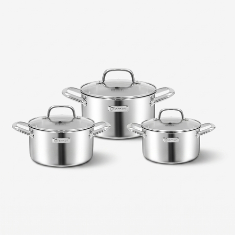 Bộ nồi inox liền khối Elmich Trimax Napoli EL2352482IN02 Size18,20,22cm