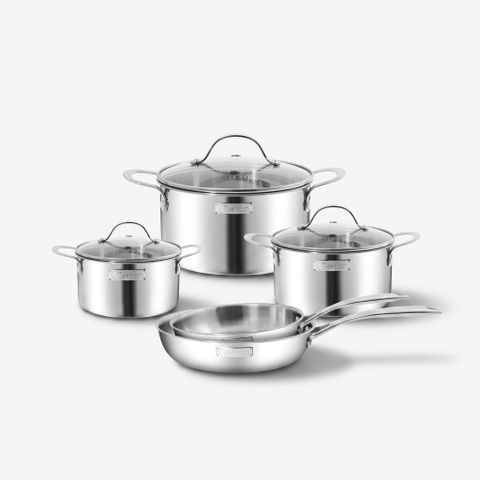 Bộ nồi chảo inox  liền khối Elmich Trimax EL2486IN01 Size 16,20,24, chảo 20,24cm