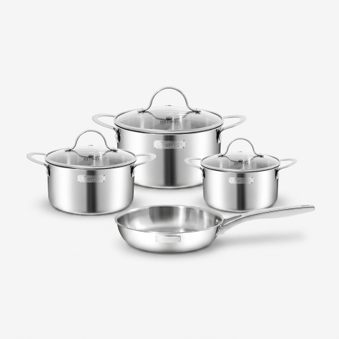 Bộ nồi inox liền khối Elmich EL2487IN02 Size 16,20,24, chảo 24cm