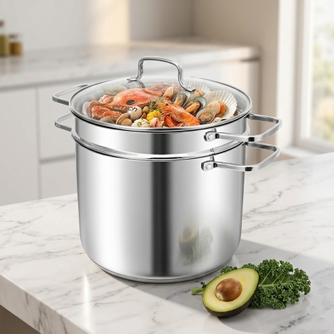 Nồi hấp Inox 304 đáy 5 lớp Elmich EL2537IN28 size 28cm