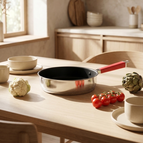 Chảo chống dính inox 304 Elmich Redvelvet 20cm EL3249