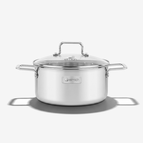 Nồi Inox 304 cao cấp 3 đáy liền khối Elmich Trimax XR EL-3840 size 18cm