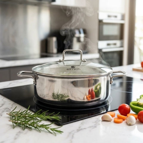 Nồi lẩu inox 3 đáy Elmich El-3850 size 26cm