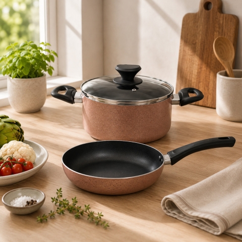Bộ nồi chống dính Smartcook SM-4106OL nồi 20, chảo 20cm
