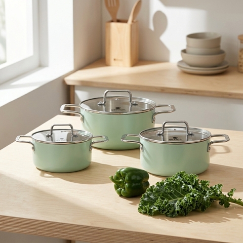 Bộ nồi chống dính Ceramic Elmich EL5241SK01 Size 18,20,24cm