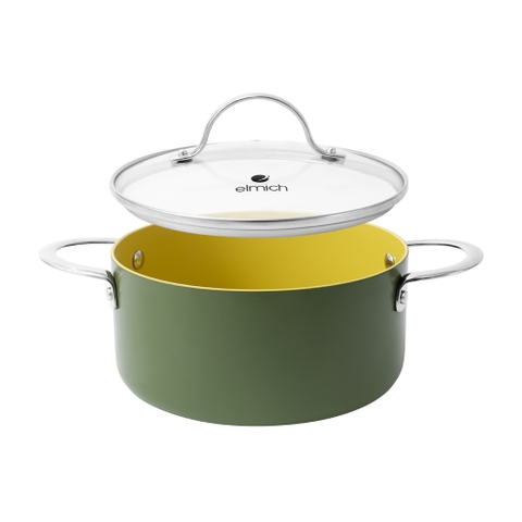 Bộ nồi chống dính Ceramic Elmich Olive classic EL5242OV03 Size 18,20,24cm