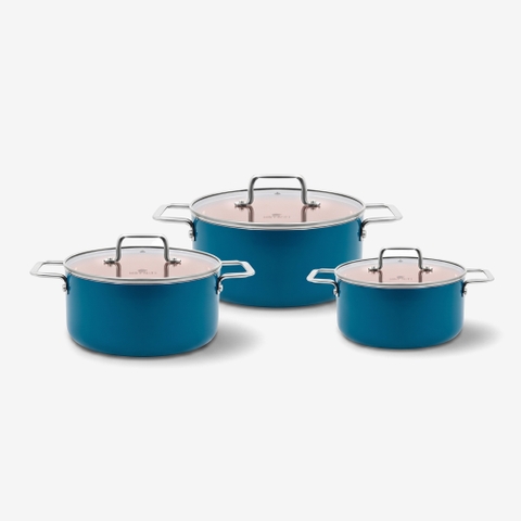 Bộ nồi chống dính ceramic Elmich Daily EL5245CB01-16, 20, 24cm