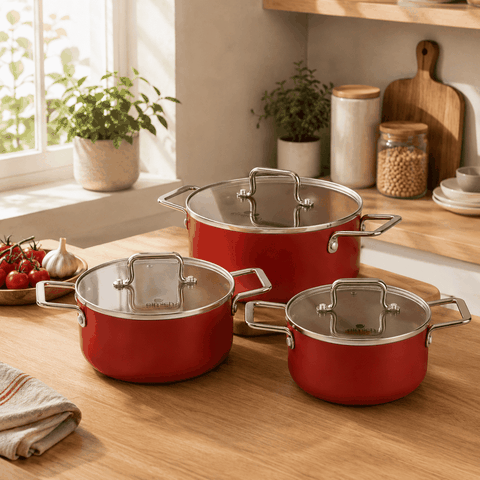 Bộ nồi nhôm chống dính Elmich EL-5312MN size 16, 20, 24cm
